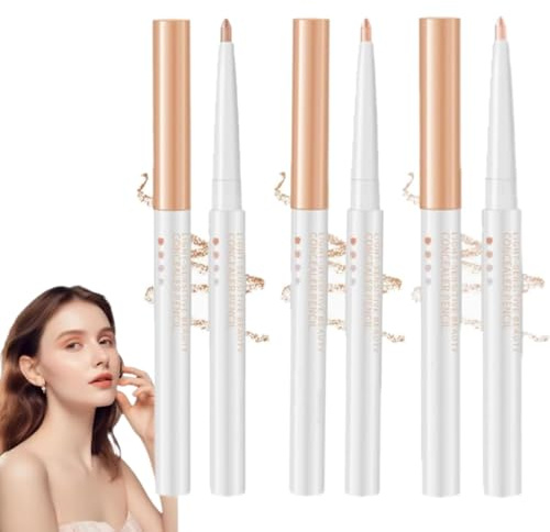 Stick correcteur multifonction, stick correcteur couvrant, crayon correcteur waterproof longue tenue, stylo correcteur pour les lèvres, uniformise le teint (3 pièce)