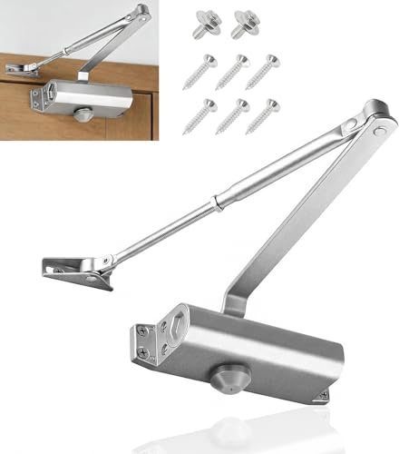 Automatic Spring Hydraulic Door Closure, 24-45 kg Automatic Door Closer Heavy Duty Spring Doors Closers for Residential and Light Commercial Use