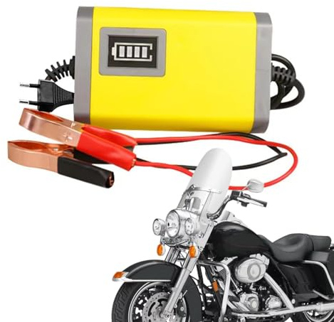 Motorcykelbatteri Laddningsapparat | 12V Överladdningsskydd MC Laddningsunderhållsapparat,Batteri Trickle Charger Och Underhållare - För Användning Vid Resor Utomhus Stadspendling Och