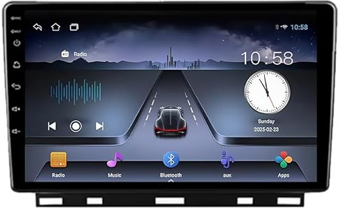 Estéreo para automóvil Android 15 2 DIN con Pantalla táctil de 9 para Renault Clio 5 Lutecia 2019-2021 con Bluetooth GPS Radio FM Plug and Play Compatible con CarPlay y Android Auto y cámara de re