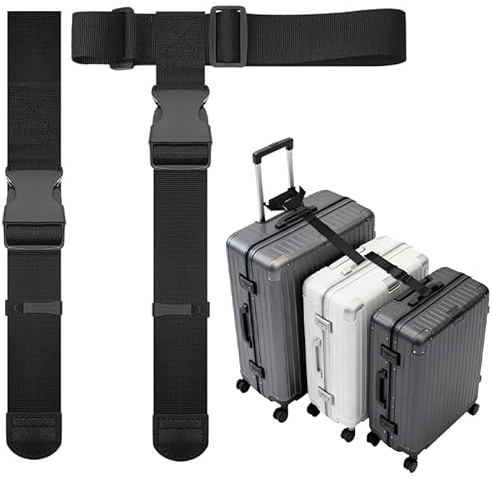 Cinghie Di Collegamento Per Bagagli,2 pezzi Fastening Belt for Luggage,Cinghie di Collegamento per Bagagli per Valigie,Cintura di Fissaggio per Bagagli Cinghie per Valigie, per Collegare i Insieme
