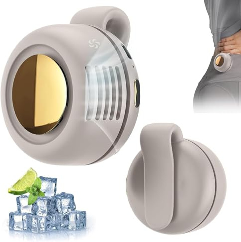 HOIDOKLY 2026 Nuevo Mini Ventilador Silencioso Portátil sin Aspas con Clip, Mini Ventilador Eléctrico Silencioso Portátil sin Aspas, Adecuado para Exteriores, Viajes y Oficina (Blanco)