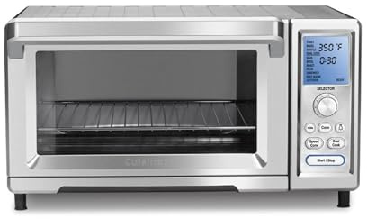 Cuisinart Chef’s Convection Toaster Oven, 1800-Watt Electric Oven with 15 Cooking Functions, Fits 13 Pizza, 9x13 Baking Pan, and Full-Size Chicken, Nonstick Interior, TOB-260N1NAS, Stainless Steel