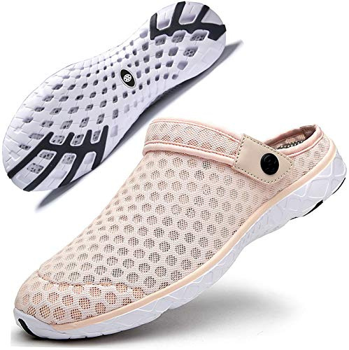 Unisex träskor tofflor andas nätsandaler sommar strand fritidsskor halkfria mjuka sula sandaler för kvinnor män 36–48