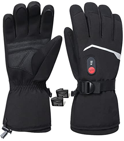 BARCHI Beheizte Handschuhe Männer Frauen,Elektrisch Beheizte Handschuhe,Wiederaufladbare Winter Handwärmer,Geeignet für Skifahren,Reiten,Jagen,Laufen,etc.