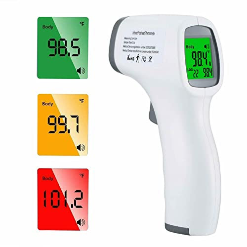Thermometer für Erwachsene, kein Berühren der Stirn, digitales Thermometer, Infrarot-Thermometer für Baby Kinder mit Hochtemperaturalarm und sofortigem genauen Ablesen