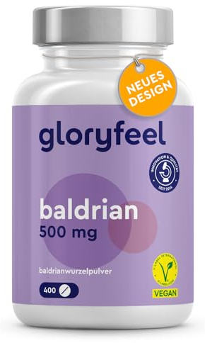 Valeriana Forte Integratore, 500 mg di Radice di Valeriana Pura per Dose, 400 Compresse, per Dormire, Favorisce il Rilassamento, Senza Additivi, 100% Vegan