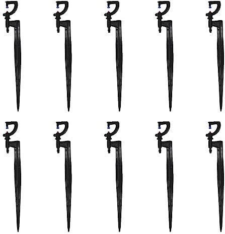 Lot de 10 goutteurs d'irrigation à 360 degrés durables et réglables pour potager, jardin, serre