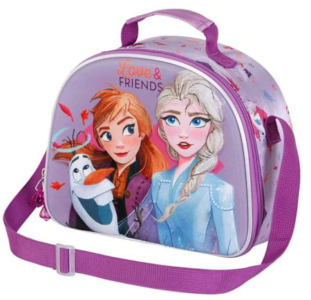 Disney Frozen 2 Friends-Porta Merenda 3D, Fucsia, 25.5 x 20 cm