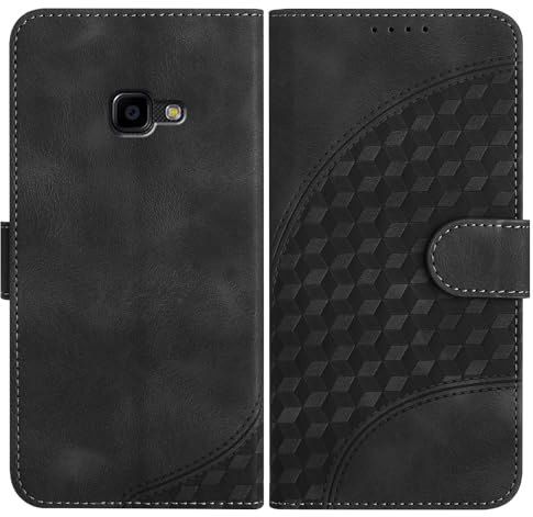 JayModCase Handyhülle für Samsung Galaxy Xcover 4/4S, mit [Kartenfach] [Standfunktion] [Magnetic] PU Leder Etui Folio Klapphülle Kompatibel mit Galaxy Xcover 4 - Schwarz