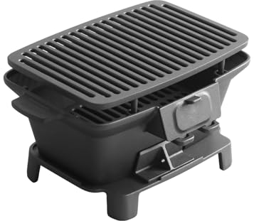 Parrilla for barbacoa, parrillas de carbón, mini parrilla de carbón portátil, mesa de escritorio, parrilla for ahumar de hierro fundido al aire libre for picnic, jardín, terraza, camping, viajes