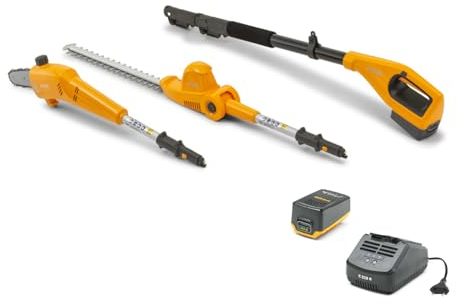 STIGA SMT 100e Kit Akku-Multifunktionswerkzeug, bis zu 70 Minuten Laufzeit, 20V-Akku (4Ah), Yellow/Grey/Black