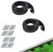 Borde de césped de plástico flexible, altura 10 cm de longitud, 20 m/66 pies, borde de jardín con 80 pinzas, bordes de césped de jardín al aire libre para paisajismo, parterres, caminos y patios