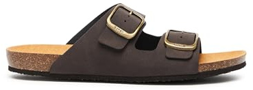 Scholl Didier, Sandali Uomo, 2 cinturini, Marrone Scuro, 42 EU