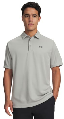 Under Armour Men's Tech Golf Polo, (069) Titanium / / Pitch Gray, Large