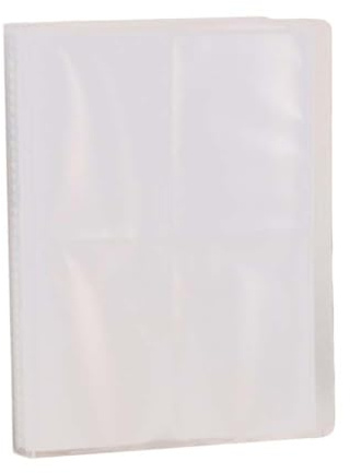 TOKIDNY 160 Feuilles Album Photo à Pochettes Transparentes 4 Pouces Blanc en Pp, Capacité 160 Feuilles, Rangement Billets et Photos, Présent pour Anniversaire ou Fête