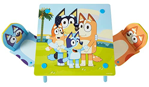 Bluey Kids 2 Chairs Set, Table 43.5cm (H) x 63cm (W) x 63cm (D) 14361