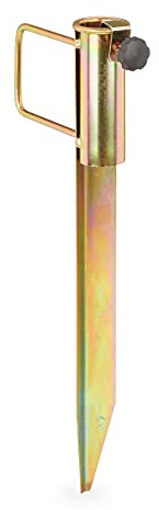 Relaxdays Puntale per Ombrellone da Spiaggia, Picchetto con Maniglia, Trivella Sabbia, Giardino, Fino a 38 mm, Bronzo
