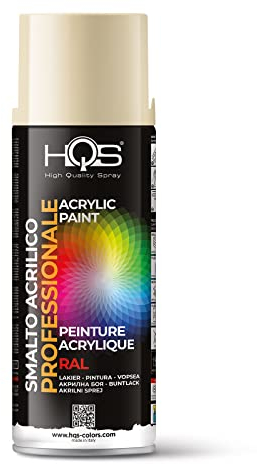HQS Bombe de peinture acrylique, couleurs Ral (Ral 1015 - Ivoire clair)