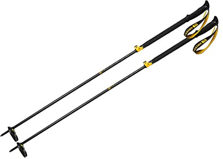Grivel Ski Tour Vario Pole Schwarz - Längenverstellbarer Aluminium Touren Skistock, Größe 110-140 cm - Farbe Black - Y