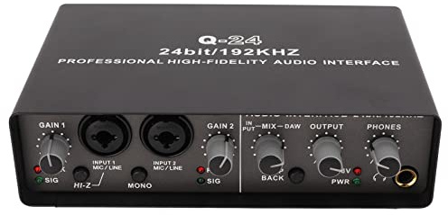 USB Live Sound Card, 24 BIT 192KHZ HD USB External Sound Card Digital Audio Mixer Protable Podcast Studio Equipment for Live Stream for OS X for IOS