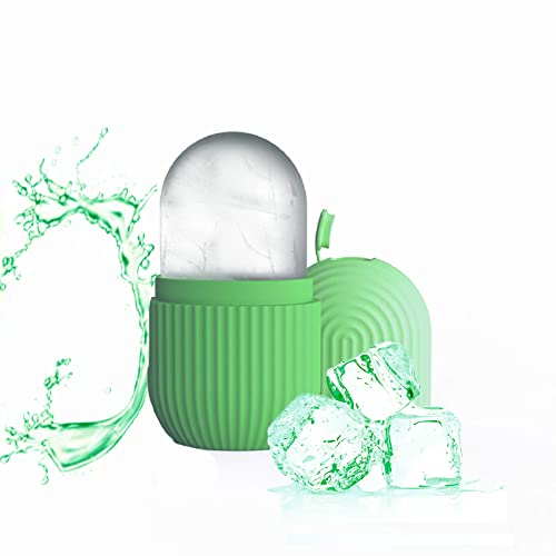 Joyeee Ice Roller, Reutilizable Ojo Masaje con hielo Belleza facial Cuidado de la piel Compresa de hielo Reduce los poros, antiarrugas, reduce la hinchazón, mejora la elasticidad de la piel, Verde