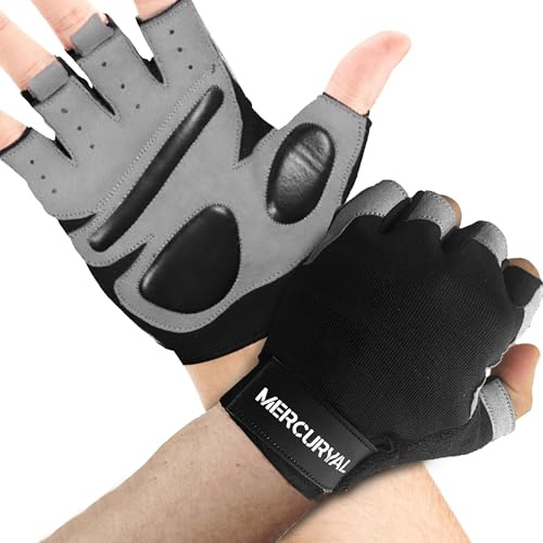 MERCURYAL Pack de 2 Guantes Gimnasio Hombre - Guantes de Gimnasio para Entrenamiento de Fitness, Dominadas, Gimnasio - Guantes Gimnasio Mujer - Guantes Gym