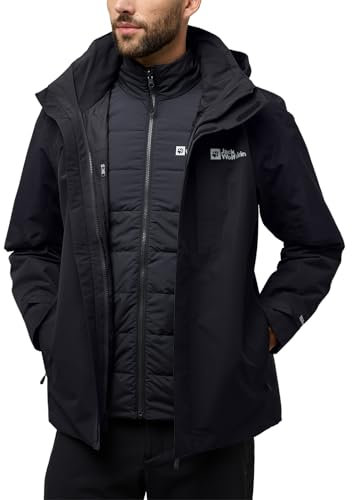 Jack Wolfskin Herren Romberg 3in1 Jkt M, Schwarz, 3XL EU