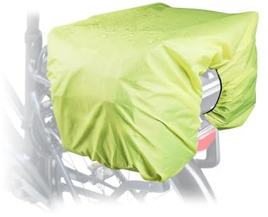 Housse de Pluie pour Vélo Pliable Ultra Légère, Imperméable et Anti-Poussière, Adaptée aux Sièges Arrière et Sacs de Porte-Bagages (Jaune Fluorescent)