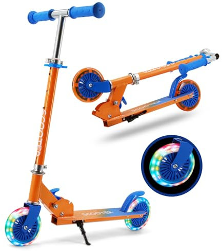 Y-RAIN Roller Kinder mit 3 Verstellbaren Höhen kinderroller für mit LED Räder Geschenke für 3+Jungen und Mädchen