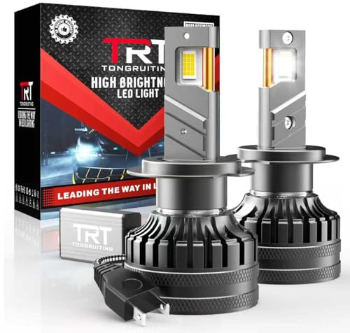 Tongruiting Lampadina LED H7 160W 38000LM,30Chip CPS Luminosità Elevata Lampadine Fari Auto 6500K Bianco Freddo LED Lampada Luci, Abbaglianti e Anabbaglianti Kit, 2 pezzi