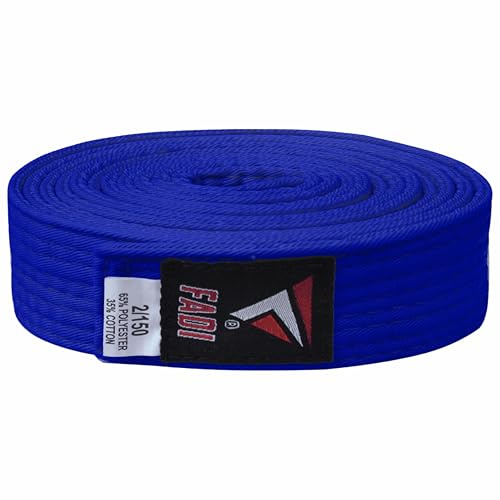 Fadi Sports Martial Arts Karate Belt – Durable Cotton-Polyester Blend, Multi-Stitched Belt for Karate, Taekwondo, Judo & Martial Arts Training and Grading for Adults & Kids