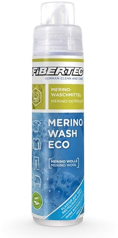 Fibertec Merino Wash Eco 250 ml - Detersivo per lana liquido per lavatrice, adatto per cotone, lana e lana merino