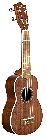 Lanikai MA-S 4 - String Ukulele, Soprano Mahogany Ukulele, with Rosewood Fingerboard