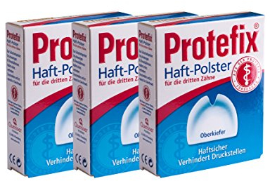 3 cuscinetti adesivi Protefix per mascella superiore, 30 pezzi, PZN: 0841834