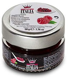 Acetaia Italia - Perlas de zumo de frambuesa con corazón líquido, 50 g