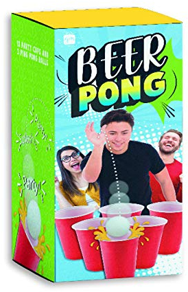 Gift Maker Jeu d'activités Beer Pong ultime à boire Parfait pour les adultes les étudiants ou les enterrements de vie de jeune fille Excellent cadeau Comprend 12 tasses et 3 balles de pingpong