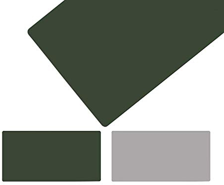 Schreibtischunterlage Leder,Groß Laptop Tischunterlage Schreibtisch Unterlage,Ultradünnes Schreibtischmatte aus PU-Leder,Desk Mat für Büro Dunkelgrün + Grau(130x140cm/51.18x55.12in)