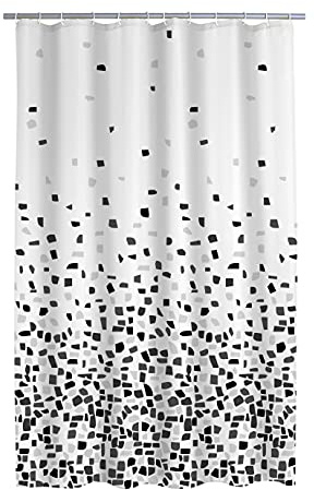 RIDDER Duschvorhang Textil Zelda schwarz 180x200 cm