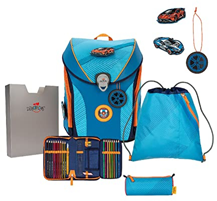 DerDieDas ErgoFlex MAX Superflash Schulranzenset 5-teilig Supercar