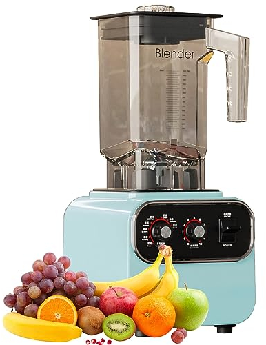 Frullatore Commerciale - Frullatore Da Banco 2L 1600 Watt - Frullatore Professionale Ad Alte Prestazioni E Potenza Elevata E Robot Da Cucina For Frullati (Color : Blue, Size : 110V)