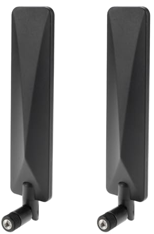 VGOL 2 Piezas WiFi 6E Adaptador Tri-Banda Antena 5dBi Antena RP-SMA Macho Antena 2,4 GHz 5 GHz 6 GHz para PC de Escritorio portátil Routers Red