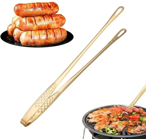 Pinces Alimentaires En Acier Inoxydable - Pinces Alimentaires | Pinces De Cuisson Multifonctions Avec Texture Antidérapante | Pinces À Barbecue À Long Manche Pour La Cuisson | Pincettes De Chef, Pince