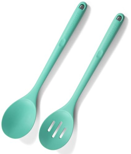 U-Taste 33,9 cm Extra Lång Silikonsked, Livsmedelskvalitet (Aqua Sky, 2 st)