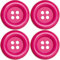 XL-Knöpfe 5cm 4 Stk | Große Knöpfe für Fasching Kostüme Karneval | Clown XXL (pink)