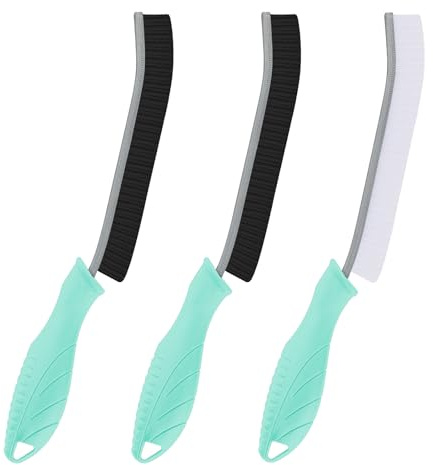 KMOSENIA Cleaning Brush - Gap Cleaning Brush, Hard Bristles Corners Cleaning Brush, Joint Brush Bathroom, Cleaning Utensils for Kitchen, Toilet, Vehicle (3, Mint Green)