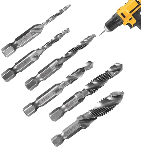 Bohrer Set, 6 Stück Hss Metallbohrer Set Karbonstahl Holzbohrer, Multifunktions Betonbohrer Mit Hochharten Exzenterbohrern Für Bohren Gravieren Holzbearbeitung, 3/4/5/6/8/10mm