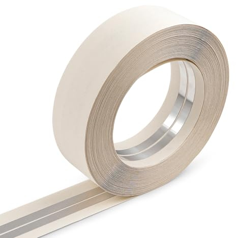 ROLLINGDOG Reinforced Drywall Corner Tape - 2 x 98.4' Drywall Tape No Adhesive Side, Inside Outside Corner Bead with Metal for Wall Crack Repair