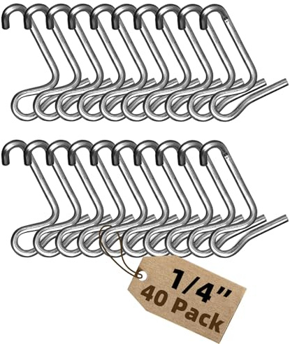 OSROENE Fence Wire Tightener Clips Without Tighteners Handle, 40PCS 6mm Fence Tensioner Barb Wire Fence Tools for Wire Fence Farm Garden