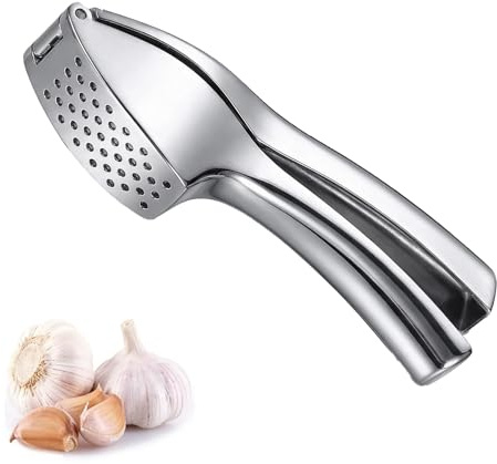 Prensa Ajos Premium Prensa De Ajo Para Cocina Machacador Resistente De Acero Inoxidable, Fácil De Usar Y Limpiar, Sin Pelar Los Dientes Diseño Elegante Y Eficiente Para Una Cocina Moderna Y Práctica